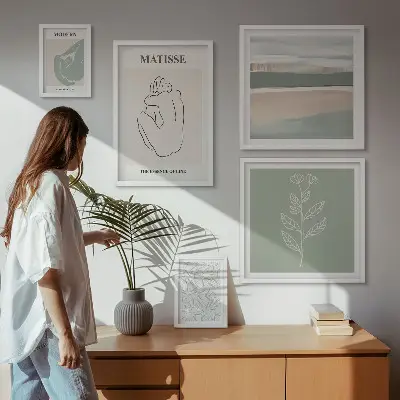 Stylish plant wall art set of 5 pieces