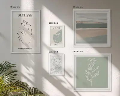 Stylish plant wall art set of 5 pieces