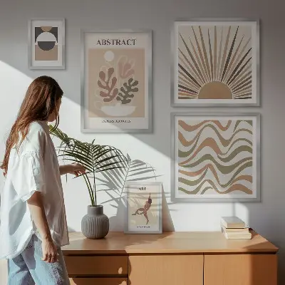 Gallery wall Stylish plant abstractions
