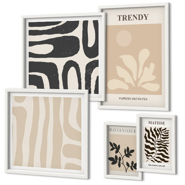Gallery wall Stylish plant decorative motifs