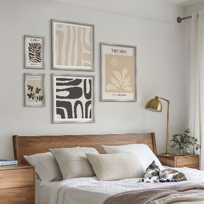 Gallery wall Stylish plant decorative motifs
