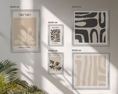 Gallery wall Stylish plant decorative motifs
