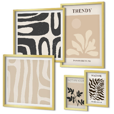Gallery wall Stylish plant decorative motifs