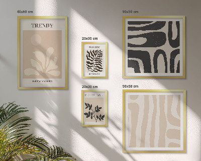 Gallery wall Stylish plant decorative motifs