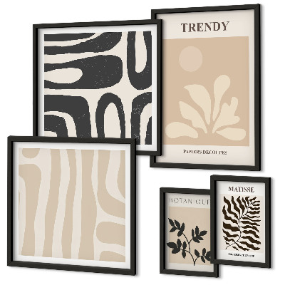 Gallery wall Stylish plant decorative motifs