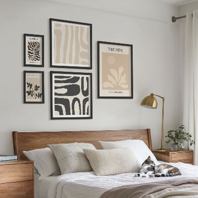 Gallery wall Stylish plant decorative motifs