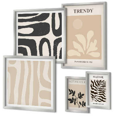 Gallery wall Stylish plant decorative motifs