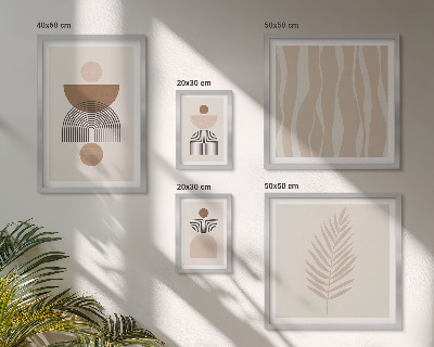 Set of 5 wall art pieces Abstract forms of nature