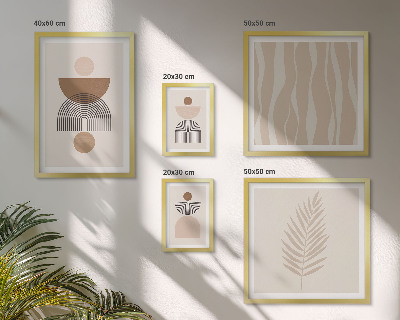Set of 5 wall art pieces Abstract forms of nature