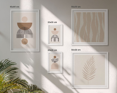 Set of 5 wall art pieces Abstract forms of nature