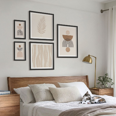 Set of 5 wall art pieces Abstract forms of nature