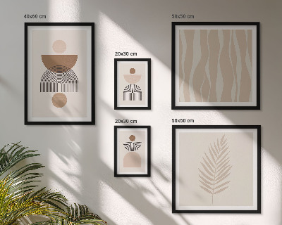 Set of 5 wall art pieces Abstract forms of nature