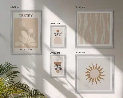 Abstract wall art set stylish gallery wall decorations