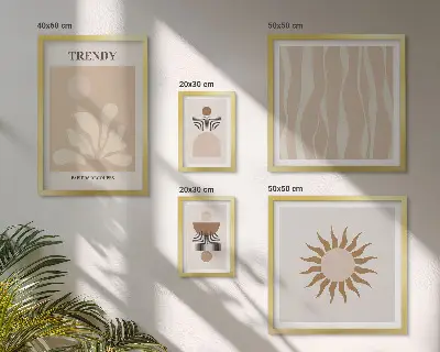 Abstract wall art set stylish gallery wall decorations