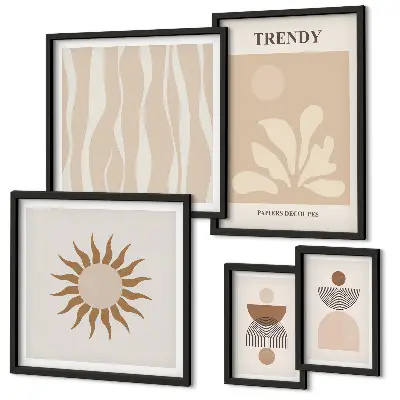 Abstract wall art set stylish gallery wall decorations