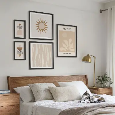 Abstract wall art set stylish gallery wall decorations
