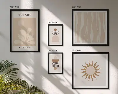 Abstract wall art set stylish gallery wall decorations