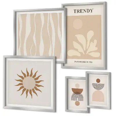 Abstract wall art set stylish gallery wall decorations
