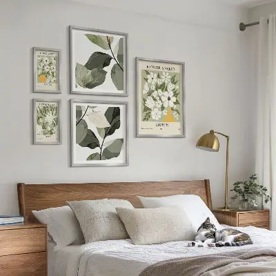 Framed floral London, Dublin, and Tokyo photo set set of three city-themed floral prints