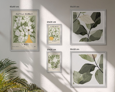 Framed photo set Floral motifs London Dublin Tokyo