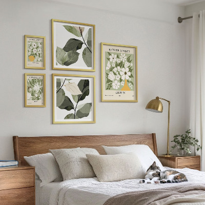 Framed photo set Floral motifs London Dublin Tokyo