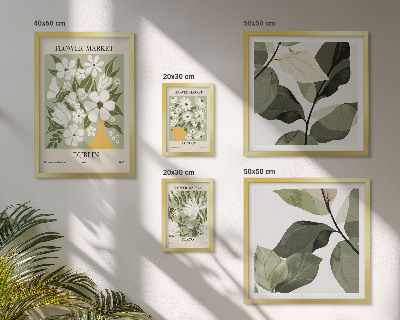Framed photo set Floral motifs London Dublin Tokyo