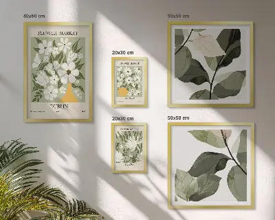 Framed floral London, Dublin, and Tokyo photo set set of three city-themed floral prints