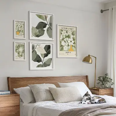 Framed floral London, Dublin, and Tokyo photo set set of three city-themed floral prints