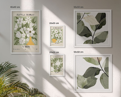 Framed photo set Floral motifs London Dublin Tokyo