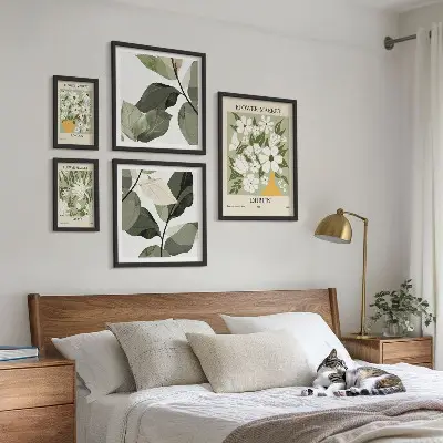 Framed floral London, Dublin, and Tokyo photo set set of three city-themed floral prints