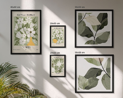 Framed photo set Floral motifs London Dublin Tokyo