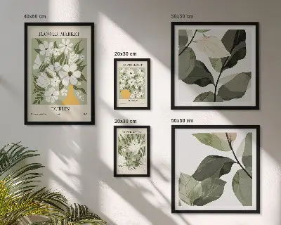 Framed floral London, Dublin, and Tokyo photo set set of three city-themed floral prints