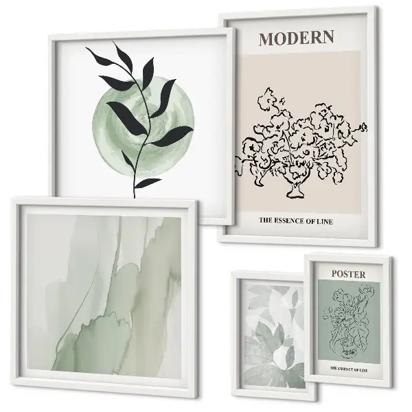Framed photo set modern minimalist wall decor