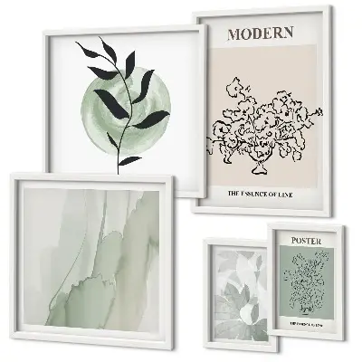 Framed photo set modern minimalist wall decor