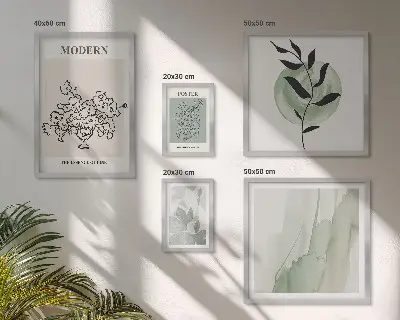 Framed photo set modern minimalist wall decor