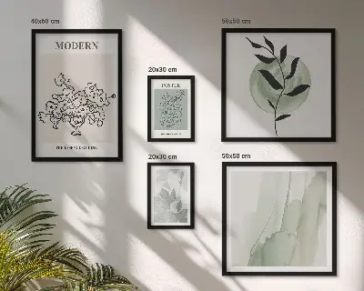 Framed photo set modern minimalist wall decor