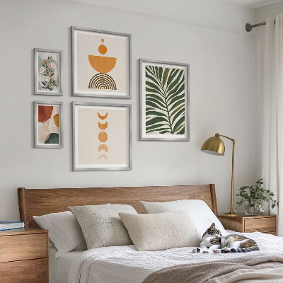 Framed photo set Plant patterns boho shapes