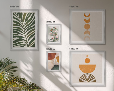 Framed photo set Plant patterns boho shapes
