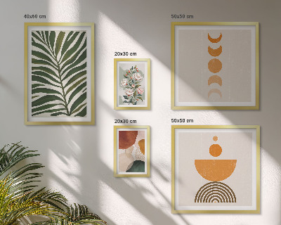 Framed photo set Plant patterns boho shapes