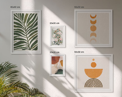 Framed photo set Plant patterns boho shapes