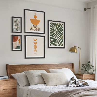 Framed photo set Plant patterns boho shapes