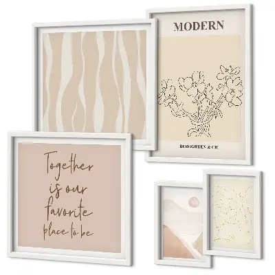 Modern minimalist wall art set set of 5 pieces