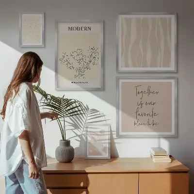 Modern minimalist wall art set set of 5 pieces