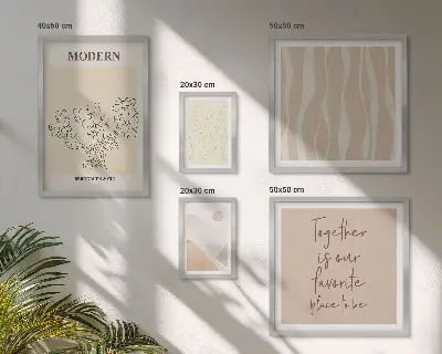 Modern minimalist wall art set set of 5 pieces