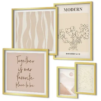 Modern minimalist wall art set set of 5 pieces