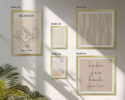 Modern minimalist wall art set set of 5 pieces