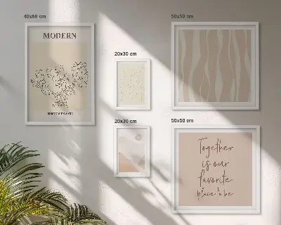 Modern minimalist wall art set set of 5 pieces