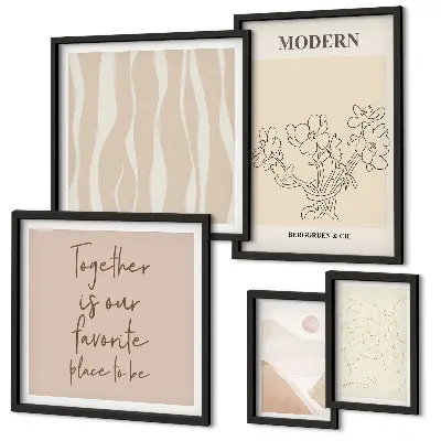 Modern minimalist wall art set set of 5 pieces