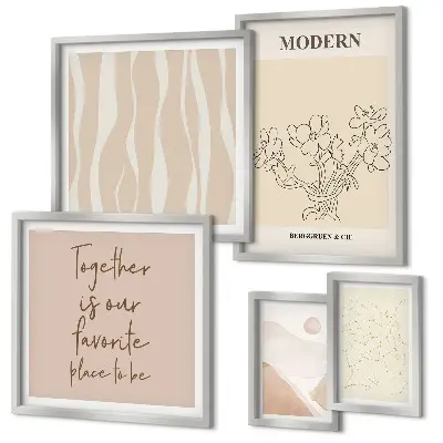 Modern minimalist wall art set set of 5 pieces