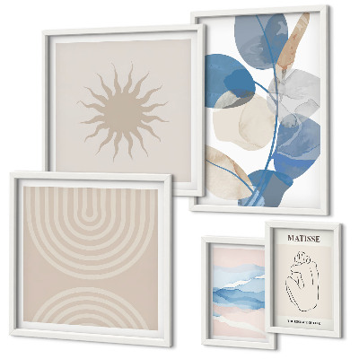 Gallery wall Stylish abstract plants